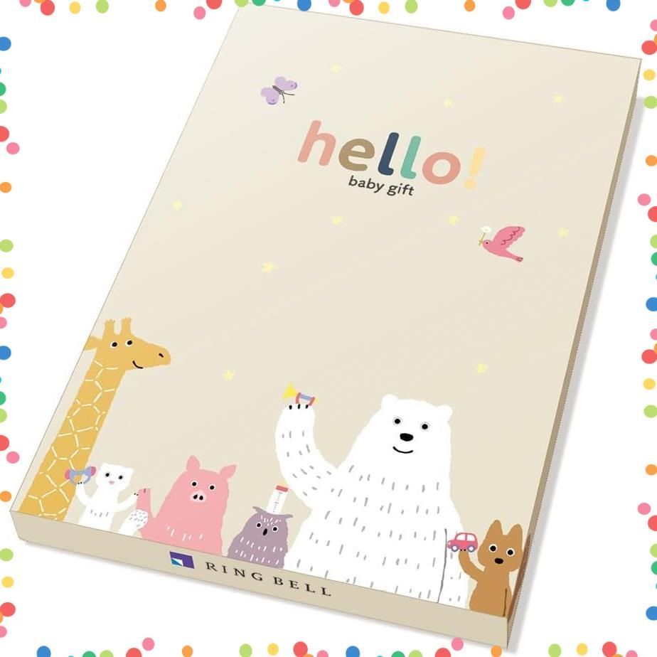  御祝のし付き 出産祝い カタログギフト hello! baby リンベル gift くま BELL お取り寄せ ギフト 贈答 RING お祝い くまコース その他 文房具 事務用品