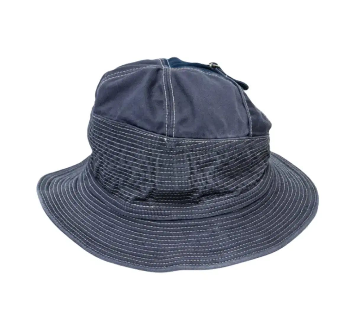 ネイビー スティッチ バケットハット 帽子