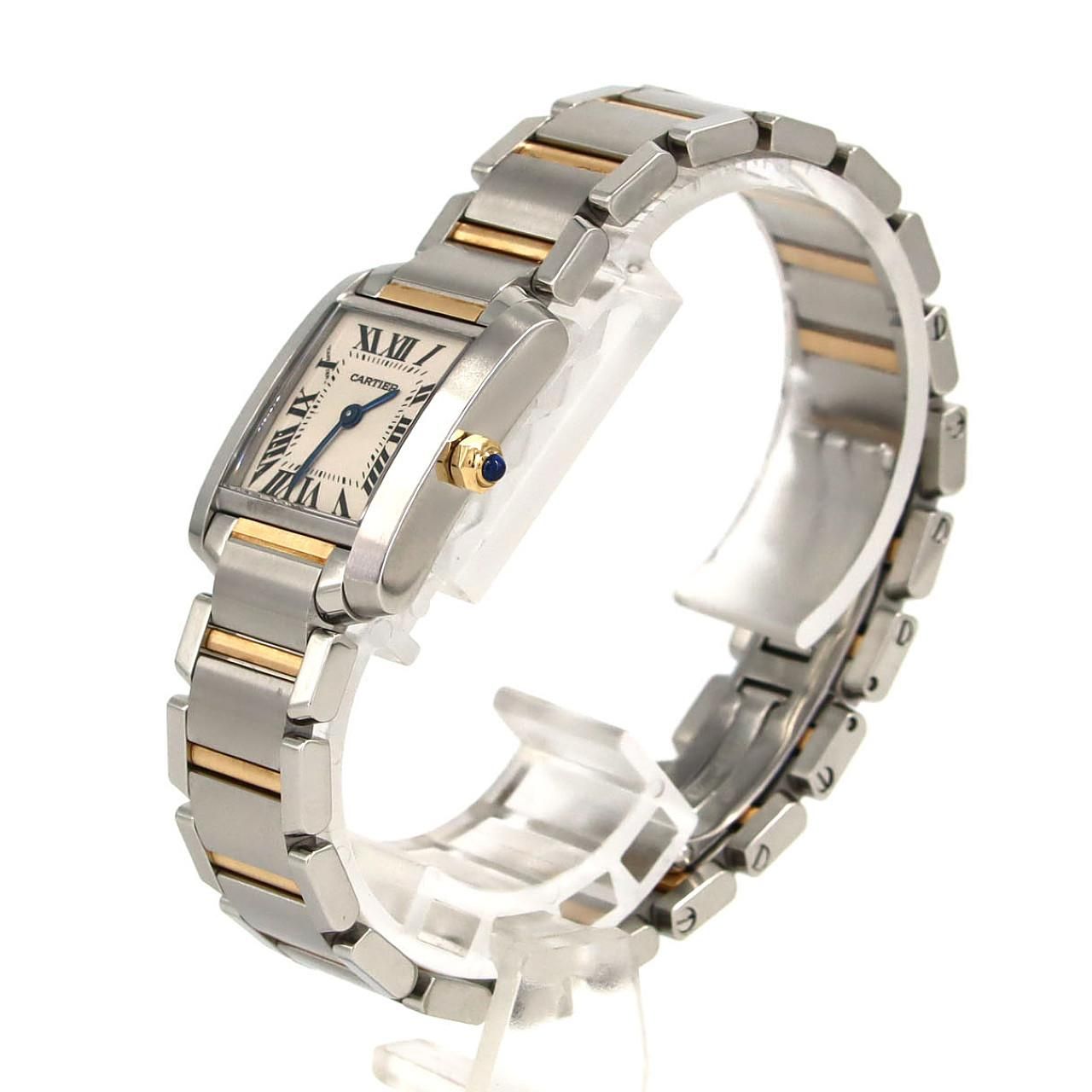 カルティエ　タンクフランセーズ コンビ　SS×YG　W51007Q4　2連コマ カルティエ タンクフランセーズSM コンビ W51007Q4 SSxYG クォーツ