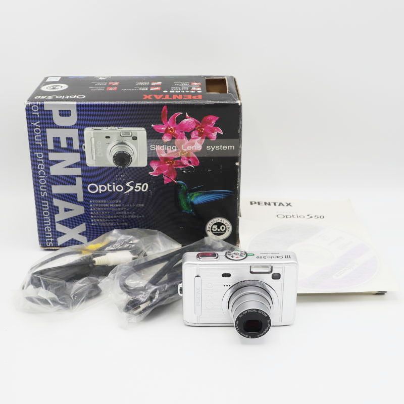 動作確認済 PENTAX ペンタックス Optio S50 デジタルカメラ 説明書付 