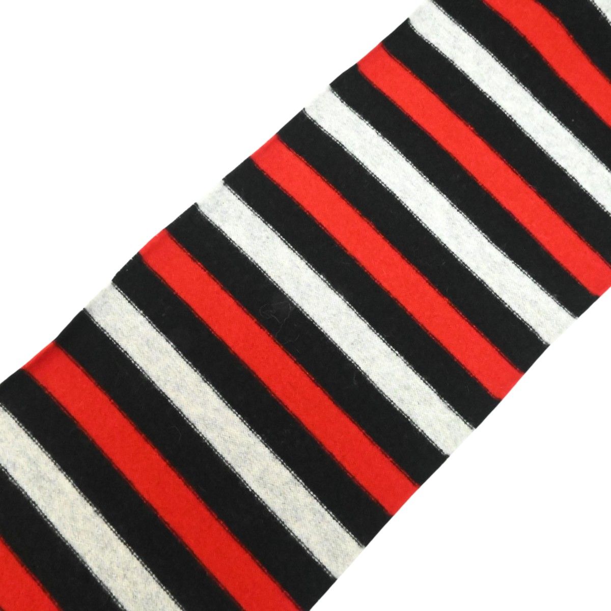 BURBERRY バーバリー ボーダー ウール マフラー ブラック/ホワイト/レッド K2512-k031NP BURBERRY バーバリー ボーダー ウール マフラー ブラック/ホワイト