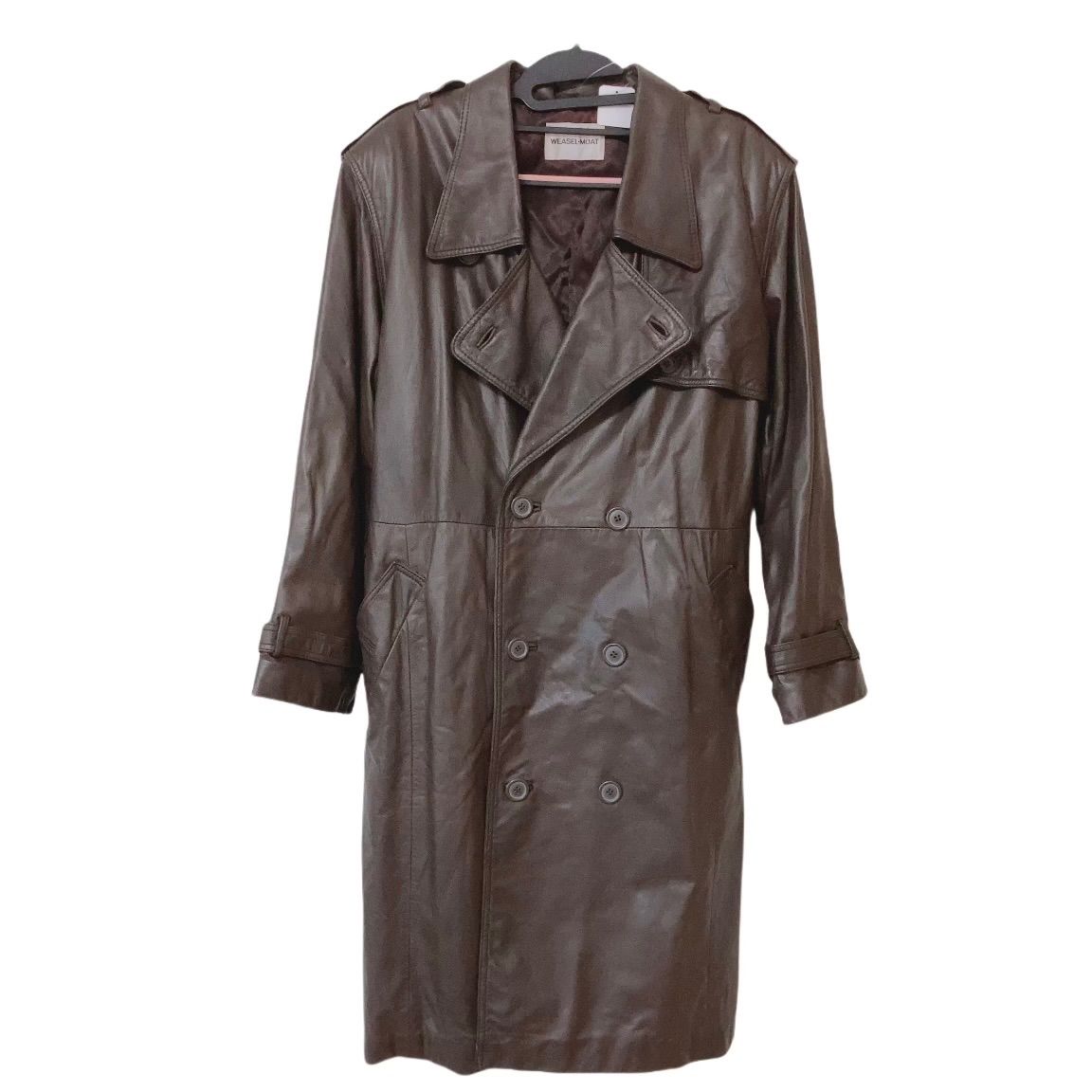 zk2 WEASEL MOAT レザーコート トレンチ ブラウン 茶色 レディース 9号