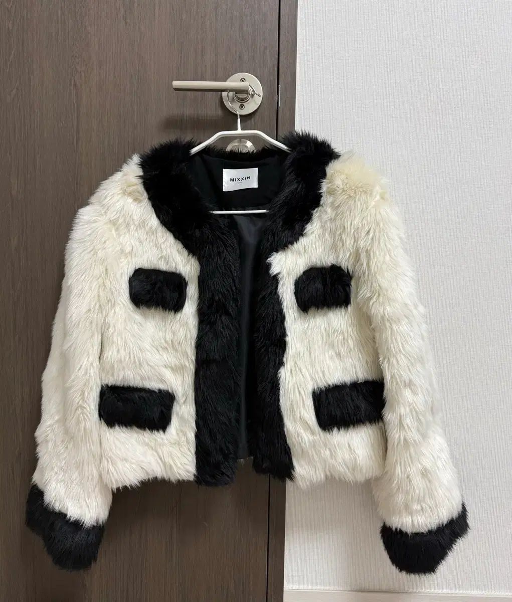 レディース通販 フェイクファー ジャケット ブラック