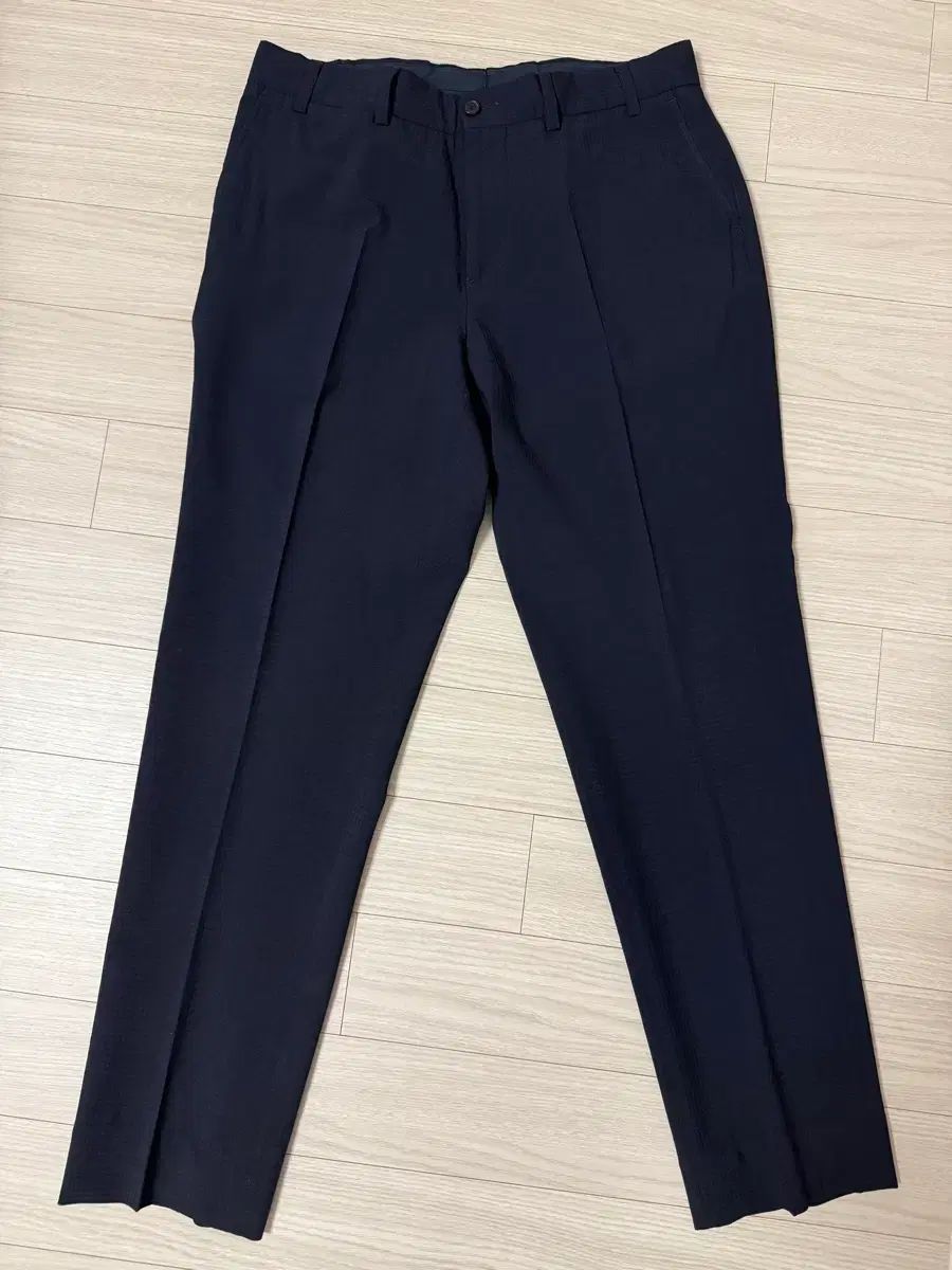 OUR LEGACY シアサッカー ネイビー スラックス 46 30