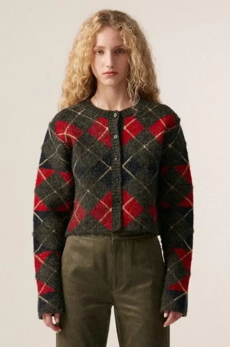 ザオープンプロダクト アーガイル カーディガン オープンワイワイ