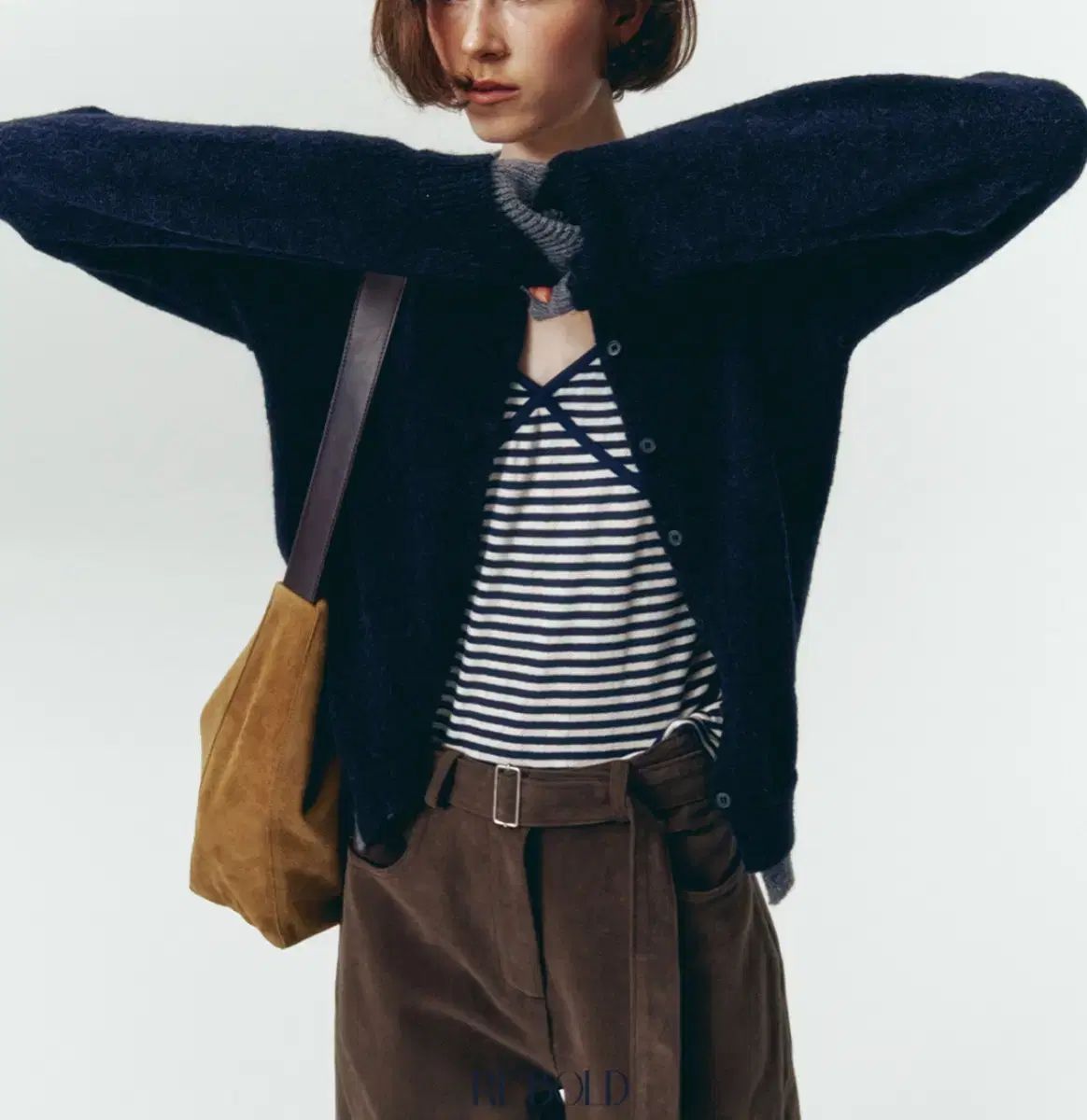 リーボールド レイヤード カーディガン スリーブレス