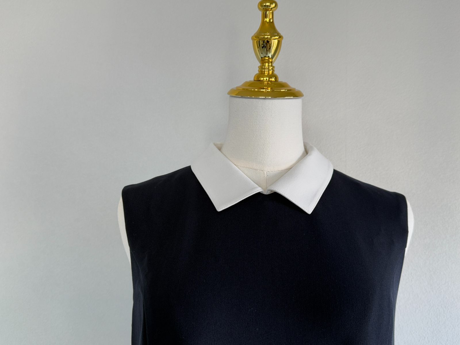 極美品Rene ルネ Stripe cool 2way 5126050 白襟 ノースリーブ