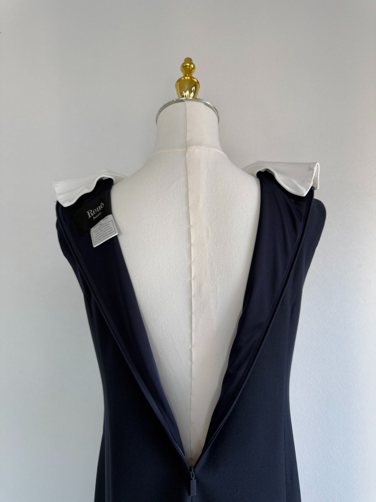 極美品Rene ルネ Stripe cool 2way 5126050 白襟 ノースリーブ