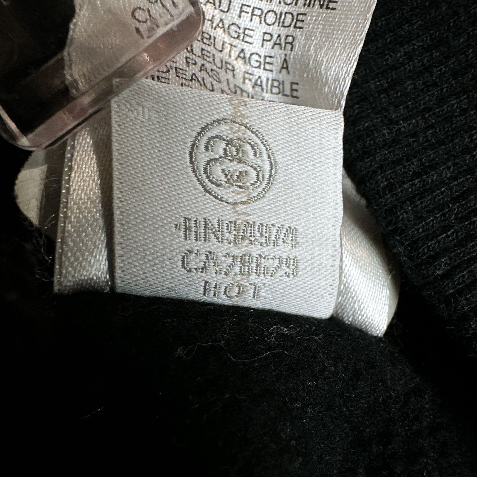 STUSSY ステューシー アーチロゴ パーカー M ブラック CHENILLE ARCH 