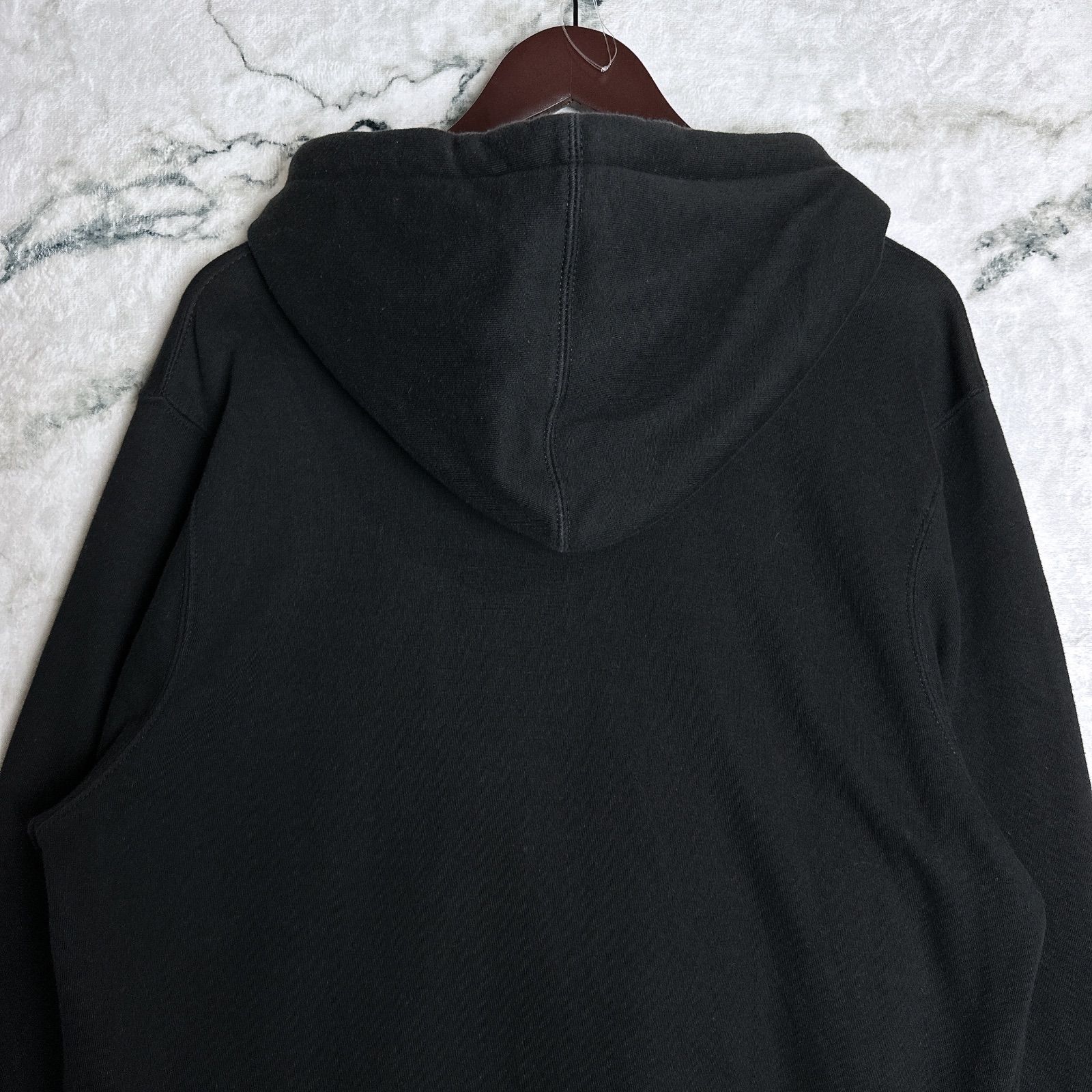STUSSY ステューシー アーチロゴ パーカー M ブラック CHENILLE ARCH 