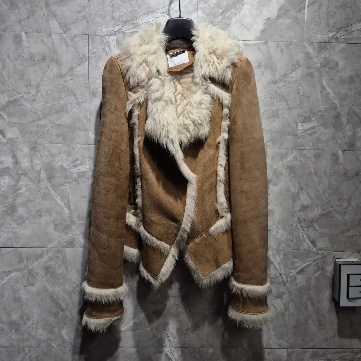 バレンシア シープスキン ムートン ブラウン ジャケット