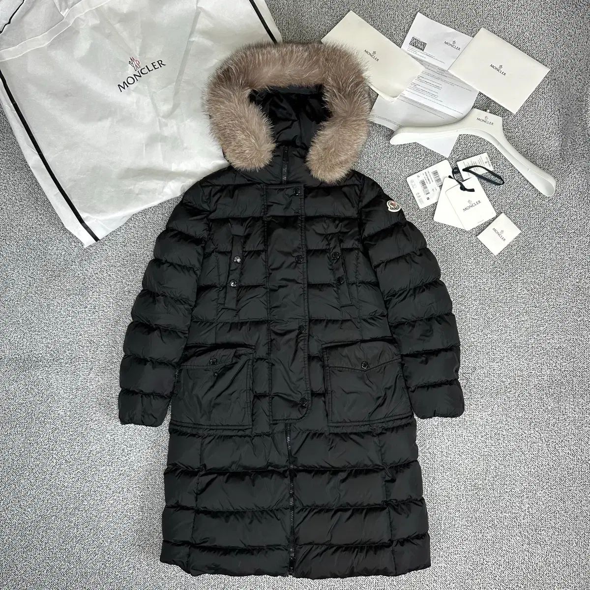 級 サイズ1 3回未満 MONCLER クロエ ダウン ブラック