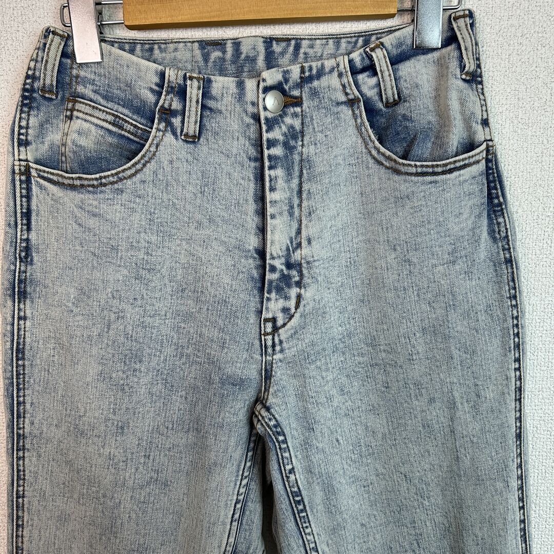 ANDMARY アンドマリー デニムパンツ ハート ケミカルウォッシュ ブルー Sサイズ レディース 古着 Y 2 K ギャル