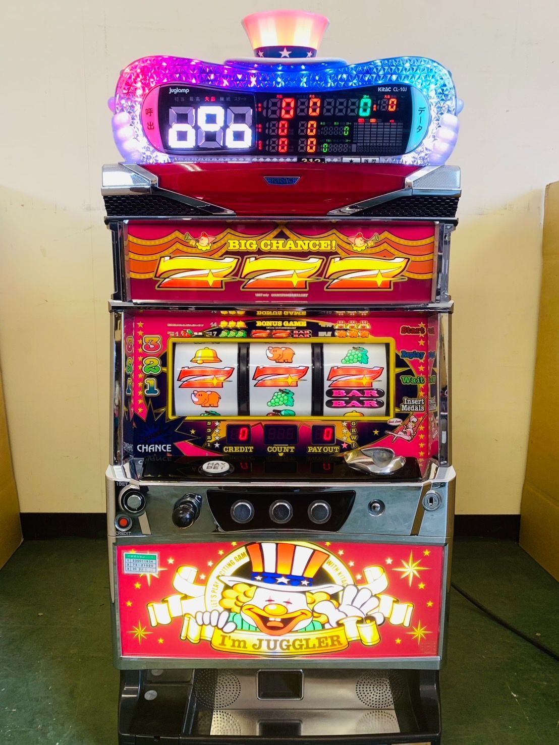 送料無料】アイムジャグラーEX-AE／KT 実機 ジャグランプ＆コイン不要