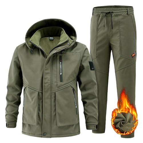 Inkpoo] 登山ジャケット 冬服 コート メンズ 防寒 防風 防撥水 上下