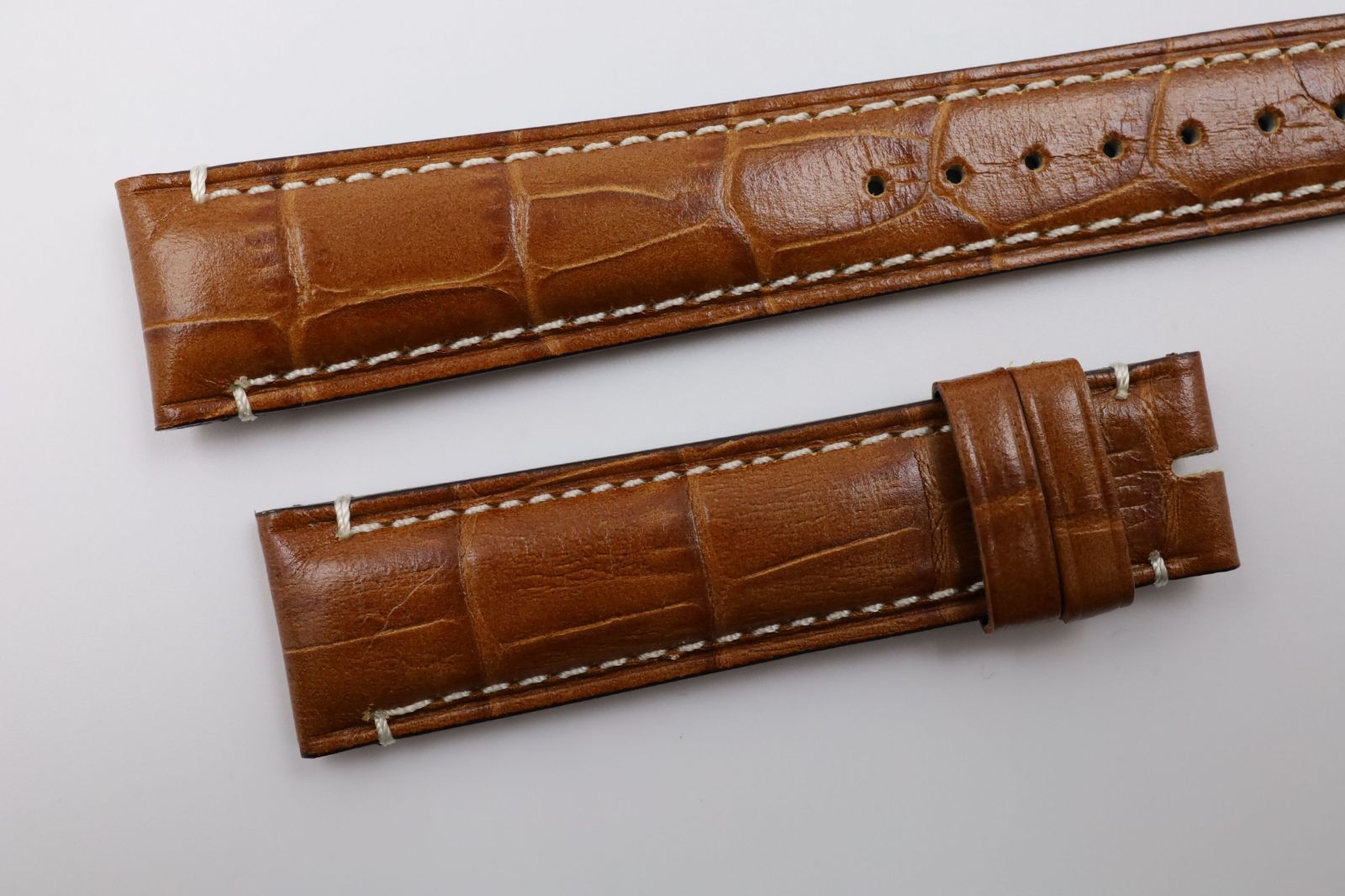 18mm-15mm】N（新品）クロコダイル 腕時計 ベルト バンド 本革 レザー
