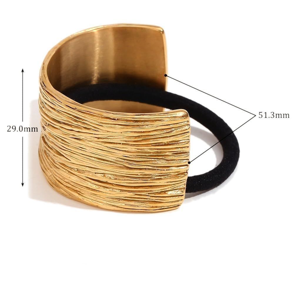 バレッタ ヘアカフ ヘアタイ ヘアゴム ヘアクリップ メタル 髪飾り 髪留め ポニーフック おしゃれ髪飾 メタルプレート付き ゴールド 大人レディース向け セット