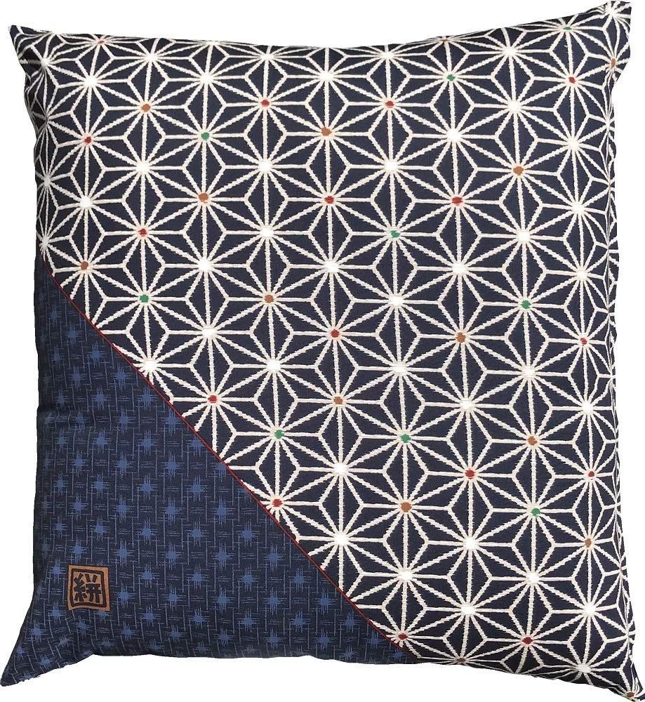 商品 セット 63 カスリ 59 青色 座布団カバー x JOYDREAM 八端判