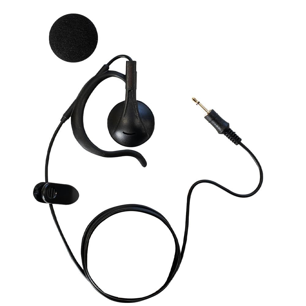 イヤーパッド 付 EPPRO AN GEAR FIELD プラグサイズ 互換 EME 67 B 50 ストレートコード オンイヤー 耳掛け式 ハンディ用 3 5Φ 5 mm トランシーバー タイピン式イヤホンマイク対応
