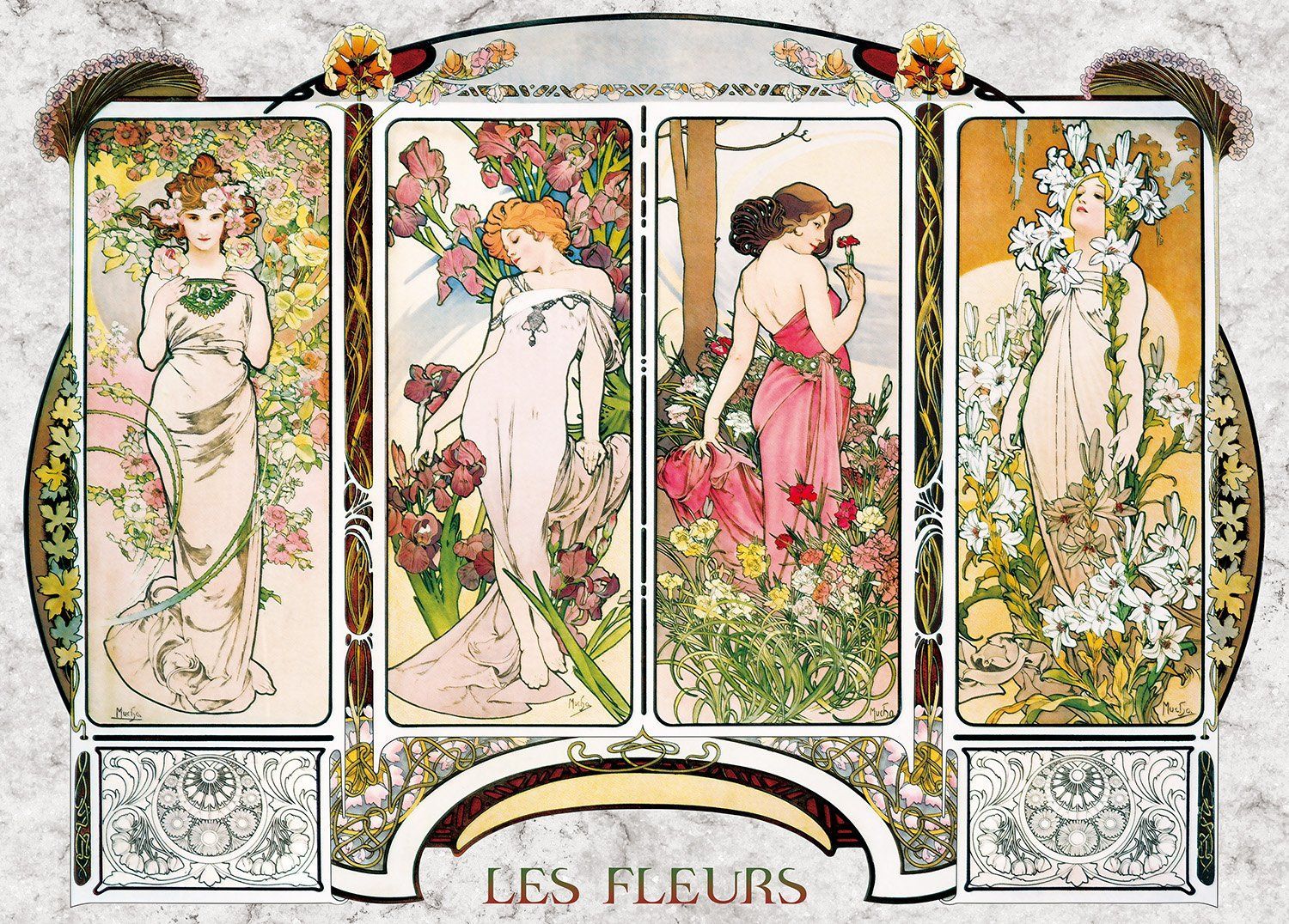 商品 ジグソーパズル 2000スーパースモールピース イラスト アート 世界の絵画 四つの花 38 53 cm 54 007 エポック社 のり付き ヘラ付き 点数券付き EPOCH