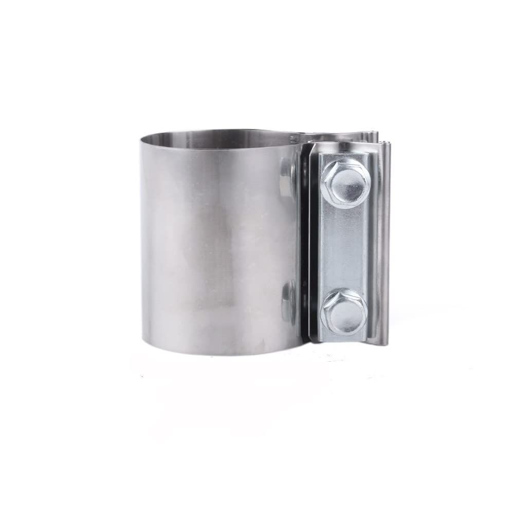 在庫 ステンレス製 排気管クランプ マフラーバンド エキゾースト パイプ 長さ75 mm マフラージョイントクランプ MUGE 排気スリーブクランプ 汎用 2 25 inch