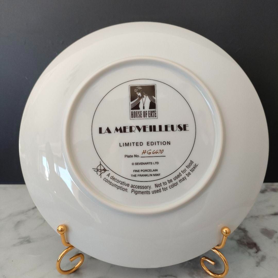 エルテ アールデコ フランクリンミント プレート LA MERVEILLEUSE
