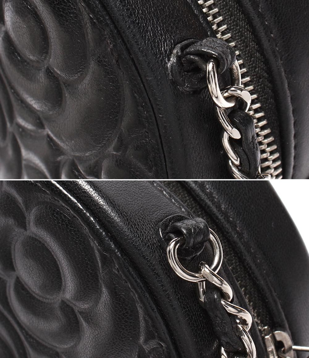 シャネル チェーンショルダーバッグ カメリア ラウンドミニ ポシェット