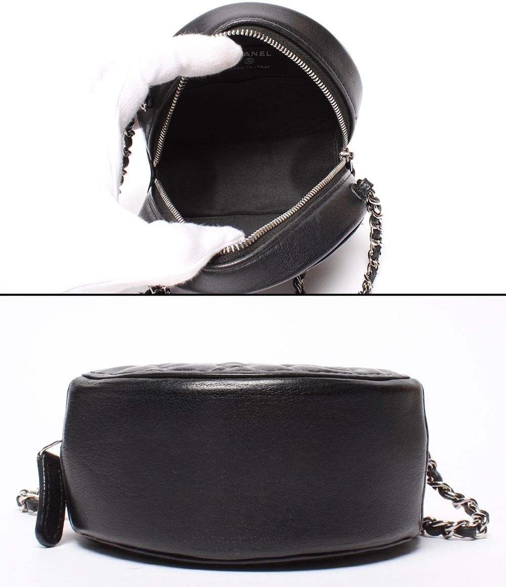 シャネル チェーンショルダーバッグ カメリア ラウンドミニ ポシェット