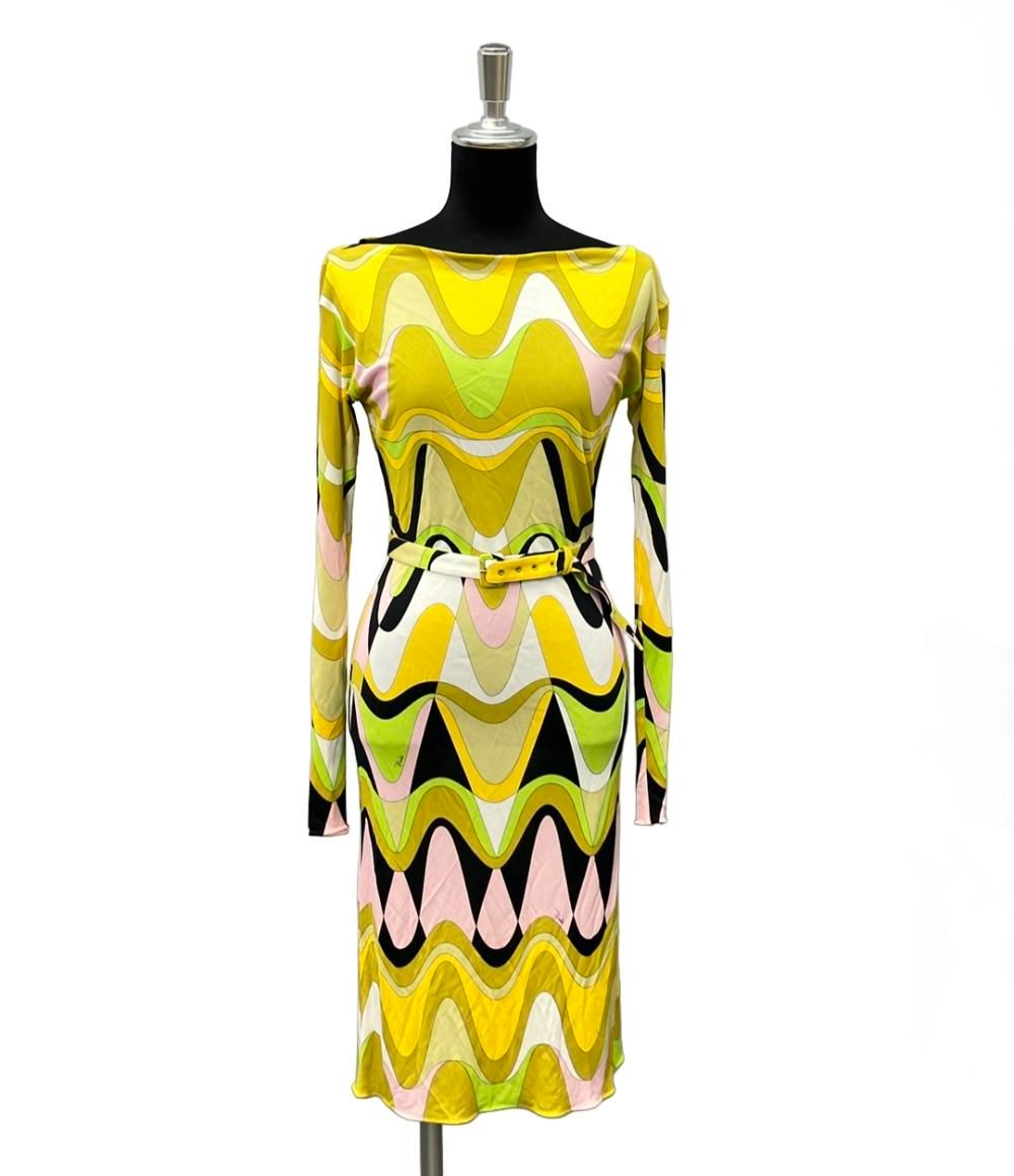 美品 エミリオ・プッチ 長袖 ワンピース レディース SIZE 38 (S