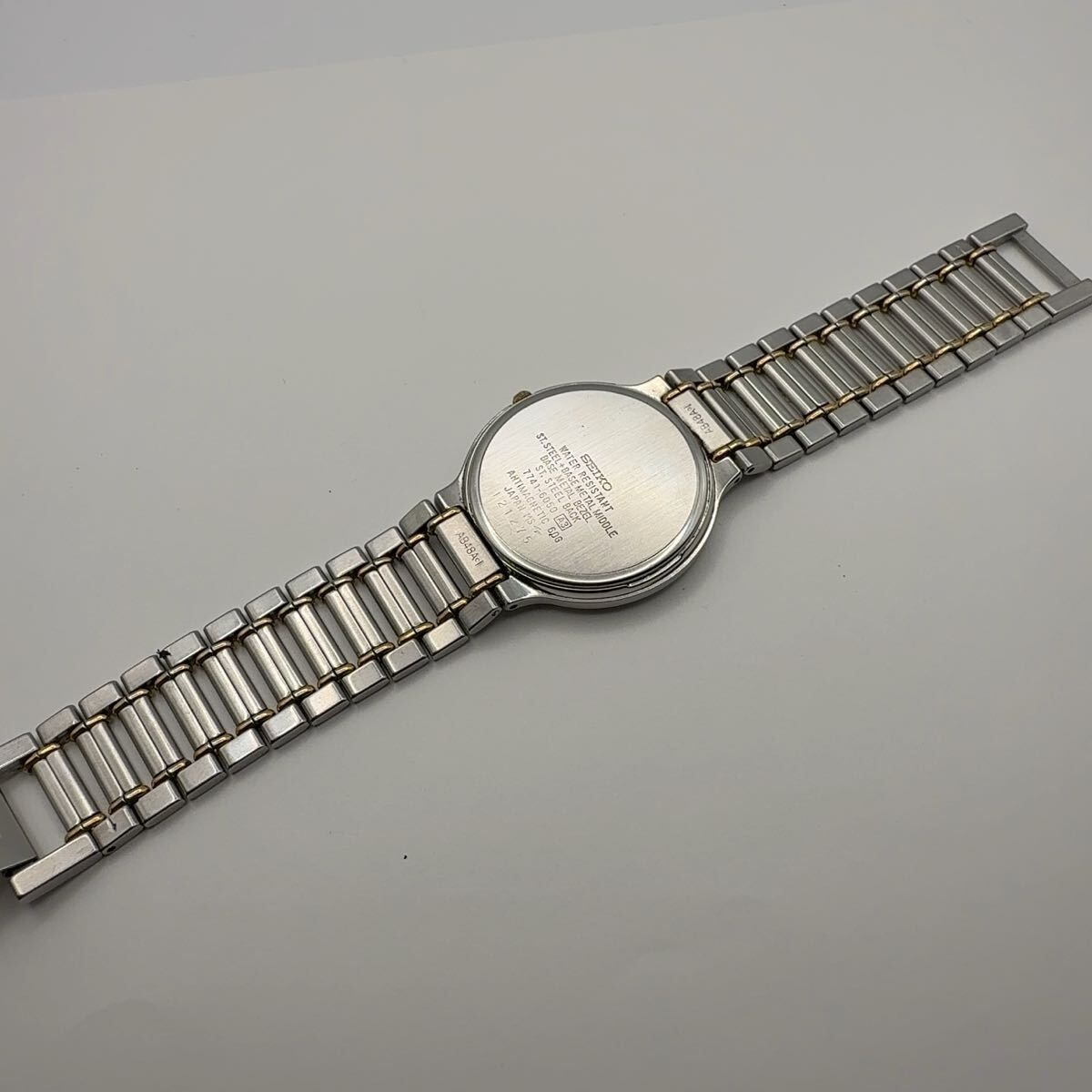 SEIKO Dolce7741-6050メンズクォーツ稼働品ツートン ステンレス Vintage Seiko Dolce 7741 6050 Roman Numeral Dial Unisex Quartz