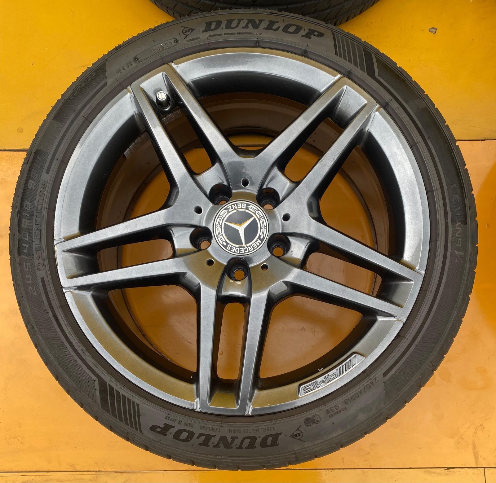 ZT-2679] 4本 5穴 メルセデス・ベンツ アルミホイール BENZ ダンロップ