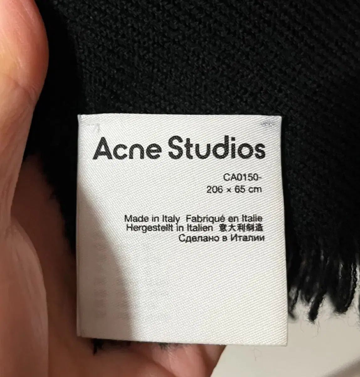  Acne Studios アクネストゥディオズ ブラック ロングマフラー マフラー 小物