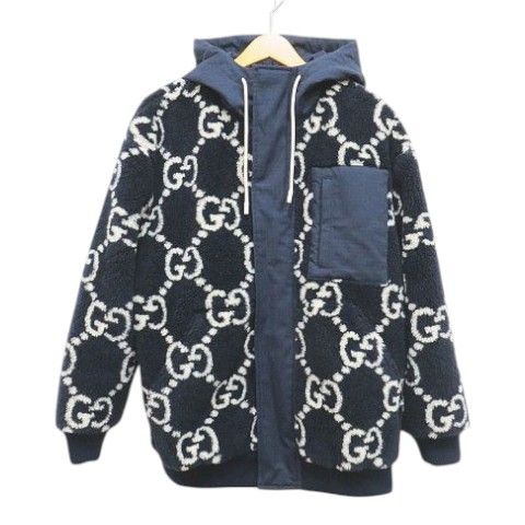 GUCCI グッチ GG柄 ジャージージャガード ジャケット パーカー 黒 XS GUCCI グッチ GG柄 ジャージージャガード ジャケット パーカー 黒 XS