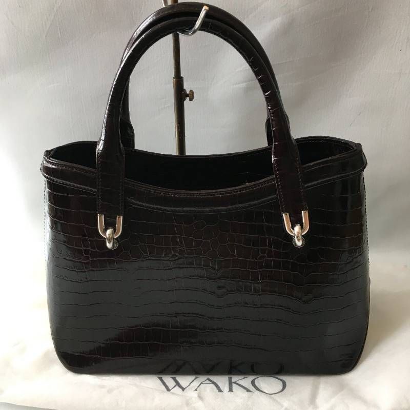wakoページ 極美品 WAKOワコー 銀座和光 型押し レザー バッグ - メルカリ