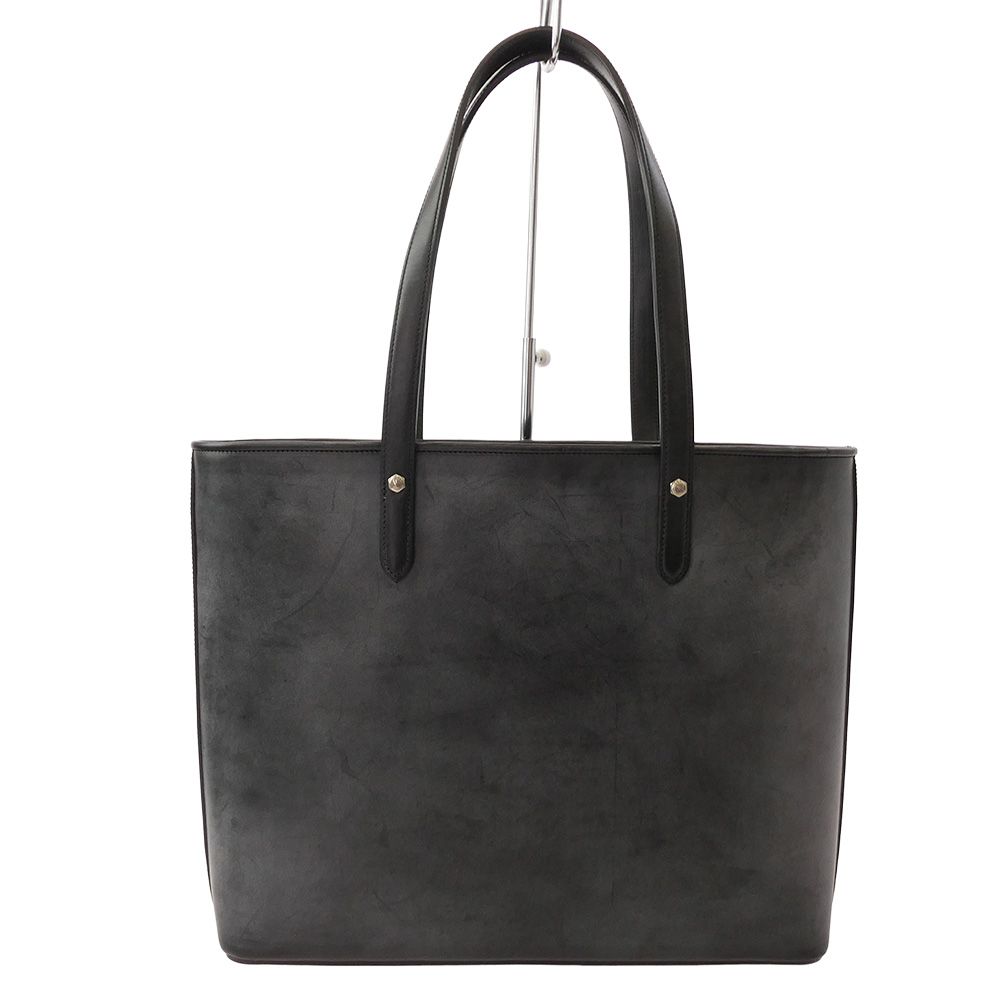 マンソウ MANSOU ブライドル レザー トートバッグ ブラック系