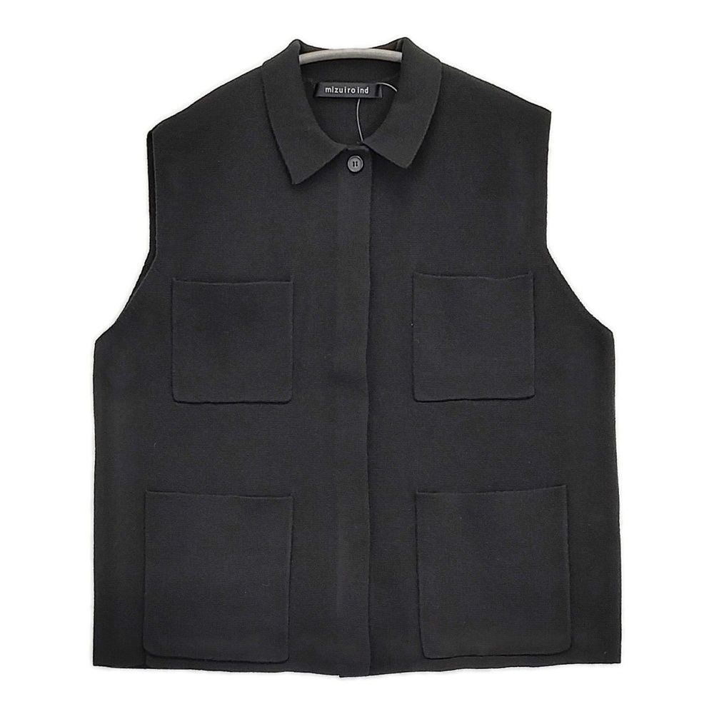 mizuiro-ind 襟付きワイドベスト 定価14960円 4-220089 ノースリーブ