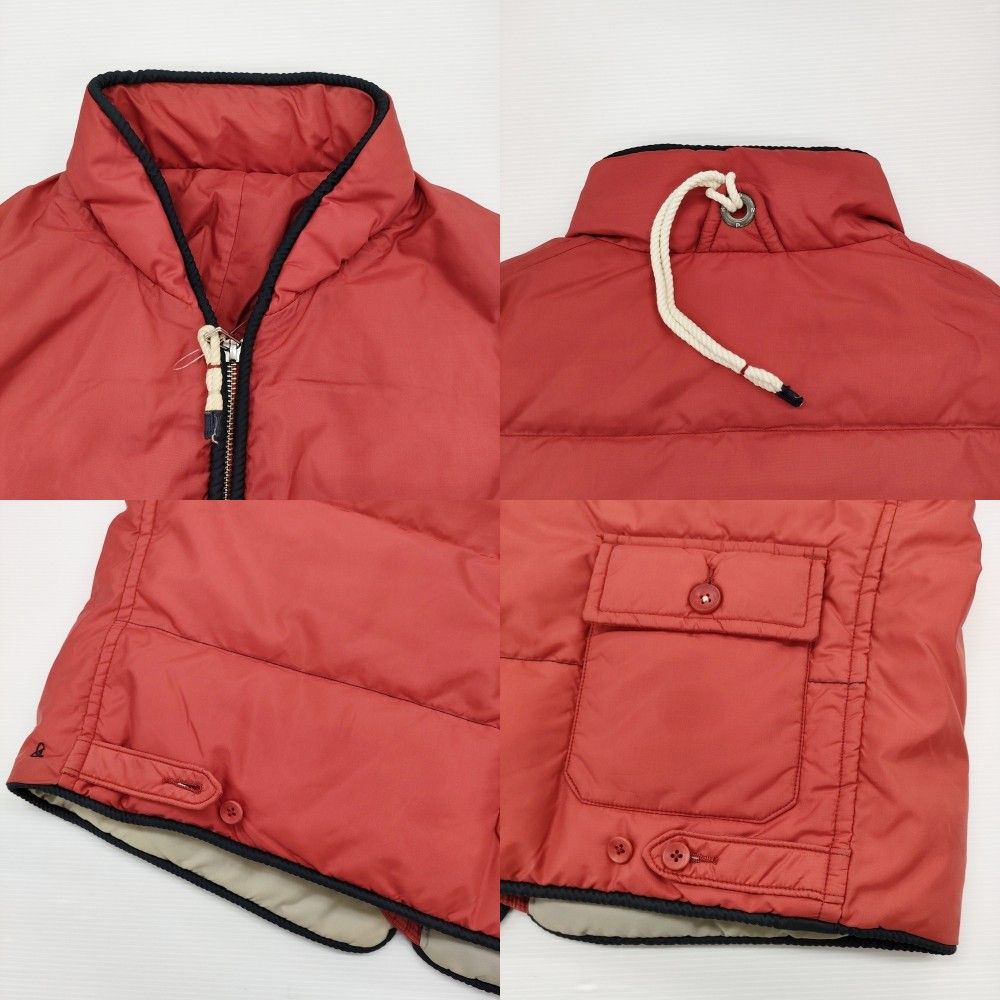45rpm& 美品 セーラーダウンベスト 2 紺赤 45R/45rpm セーラーダウンベスト サイズ3 フード付き ダウンベスト