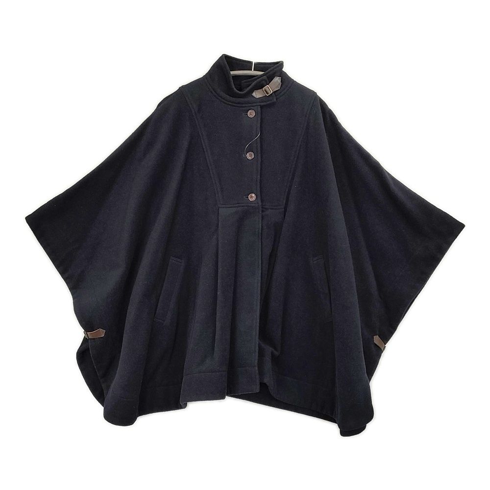 nest Robe ポンチョコート 01104 2043 ウールカシミヤ混 コート ネイビー レディース ネストローブ 5 1219 T♪