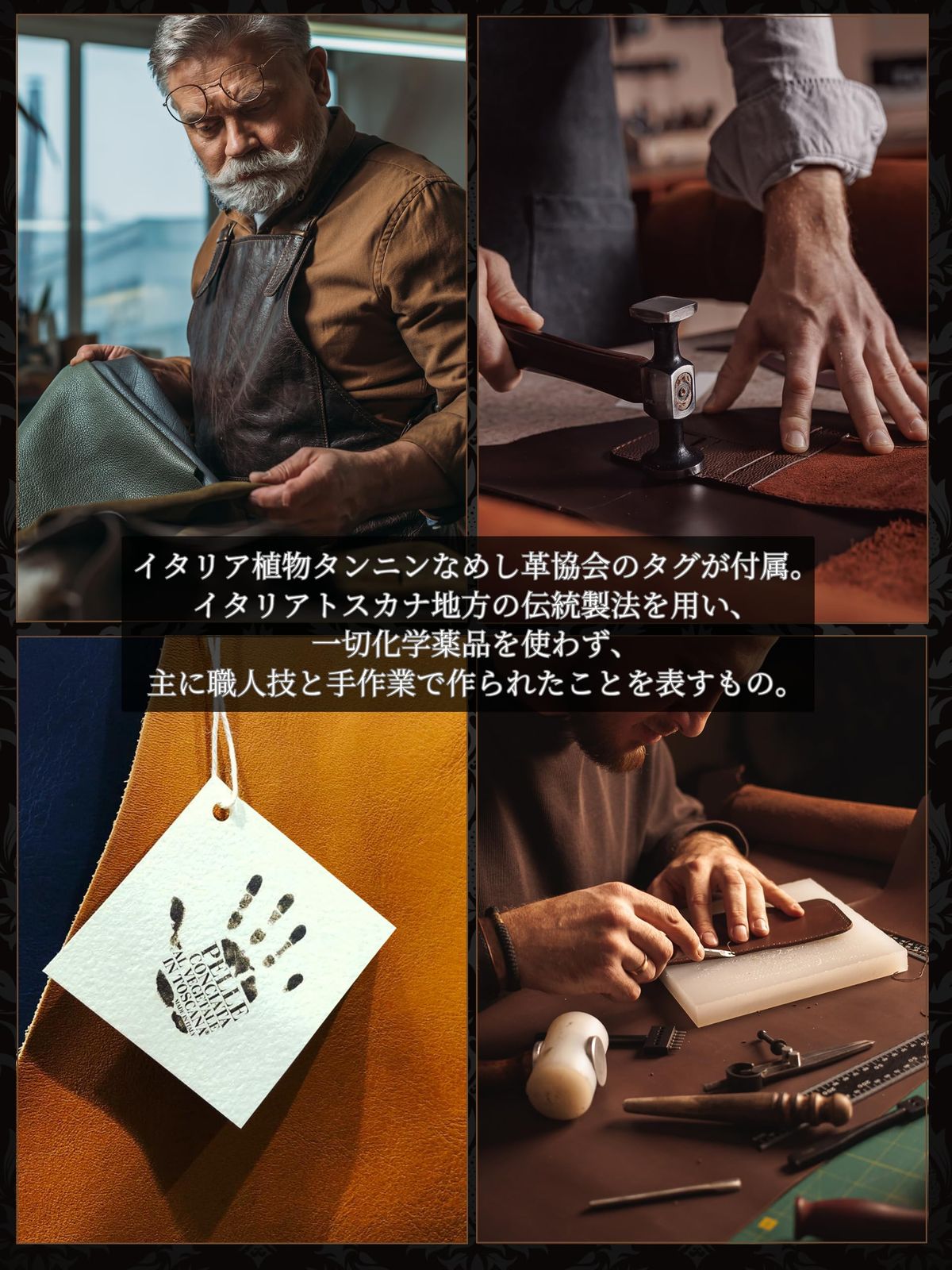 ファブリツィオ] 財布 メンズ レディース 長財布 2つ折り マチ付き
