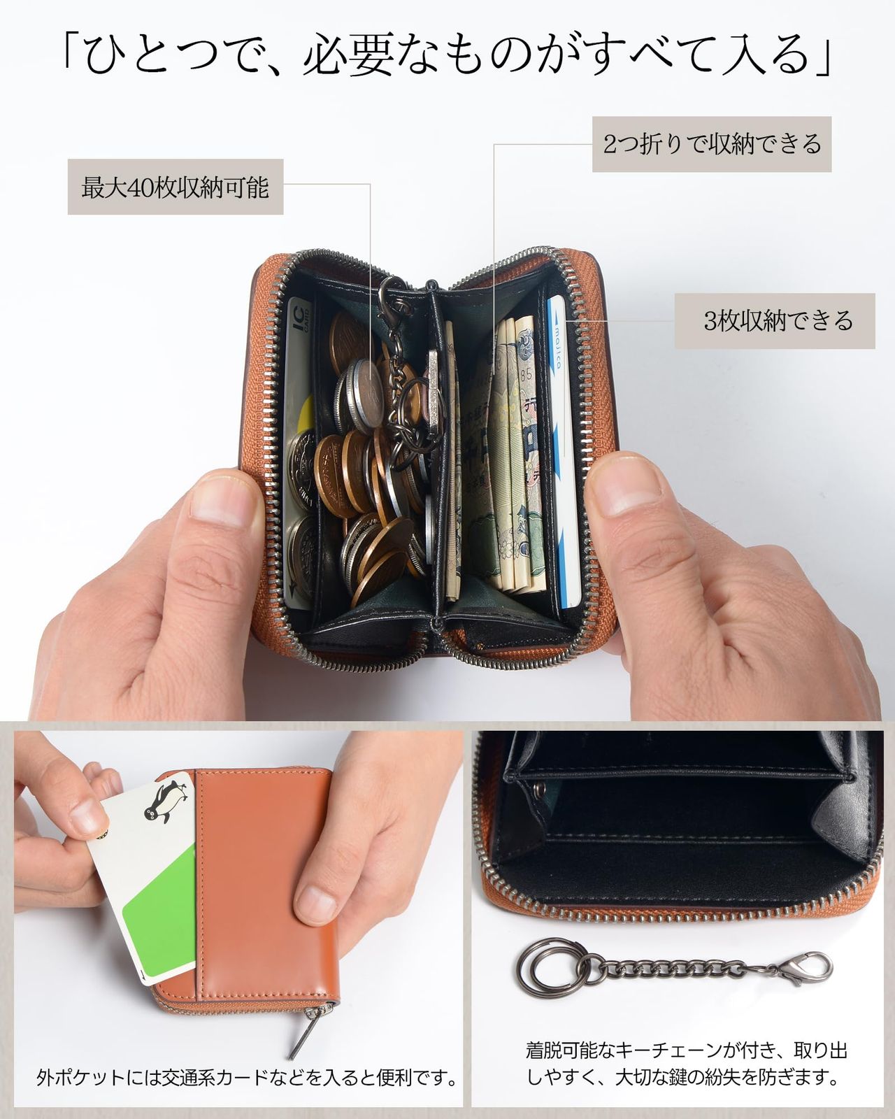 LUOLUO] 小さい 小銭入れ メンズ 本革 コインケース