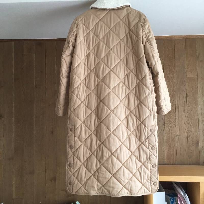 極美品 BURBERRY バーバリー キルティング ロング ボア コートS/P