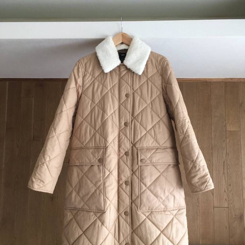 極美品 BURBERRY バーバリー キルティング ロング ボア コートS/P