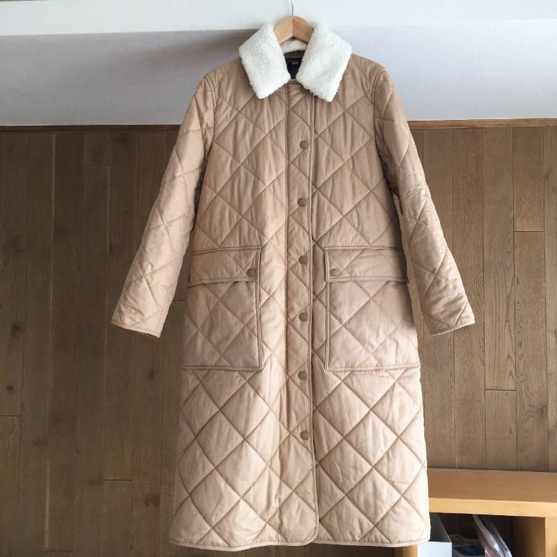 【未着用、極美品】バーバリーロンドン　キルティングコート 極美品 BURBERRY バーバリー キルティング ロング ボア コートS/P