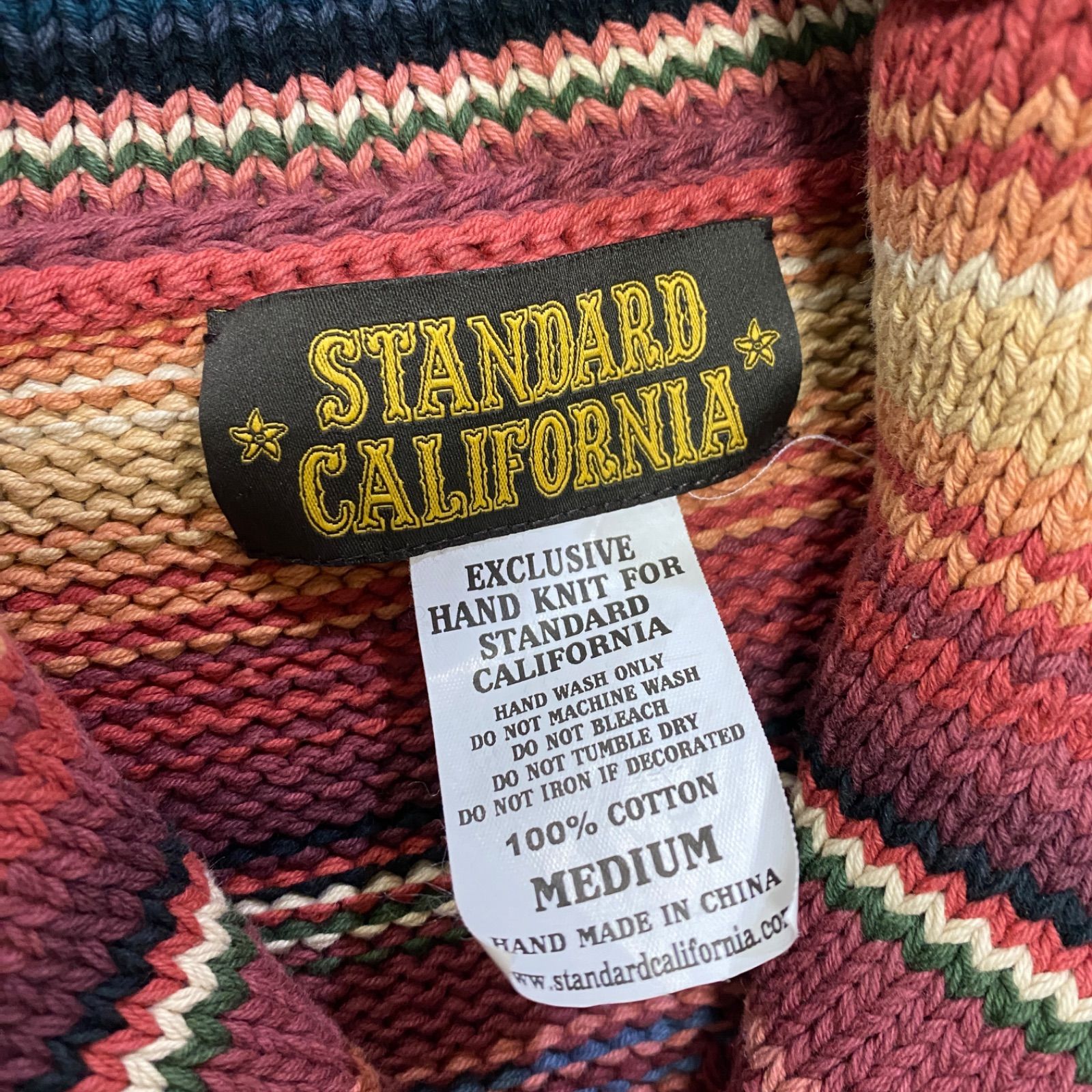 STANDARD CALIFORNIA カーディガン M コンチョボタン ハンドニット