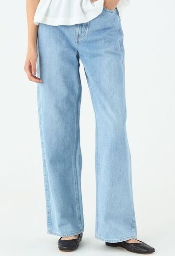 MACPHEE デニム ワイドストレートパンツ