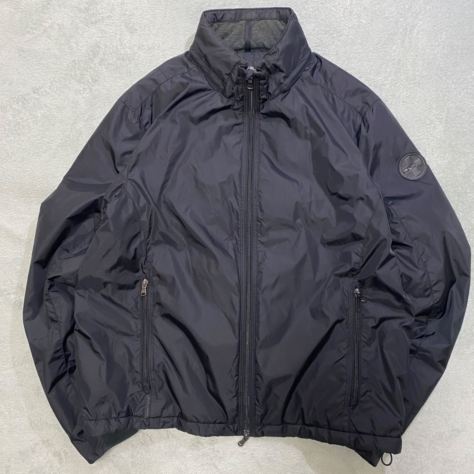 RLX Ralph Lauren ブラックナイロンジャケット L - メルカリ