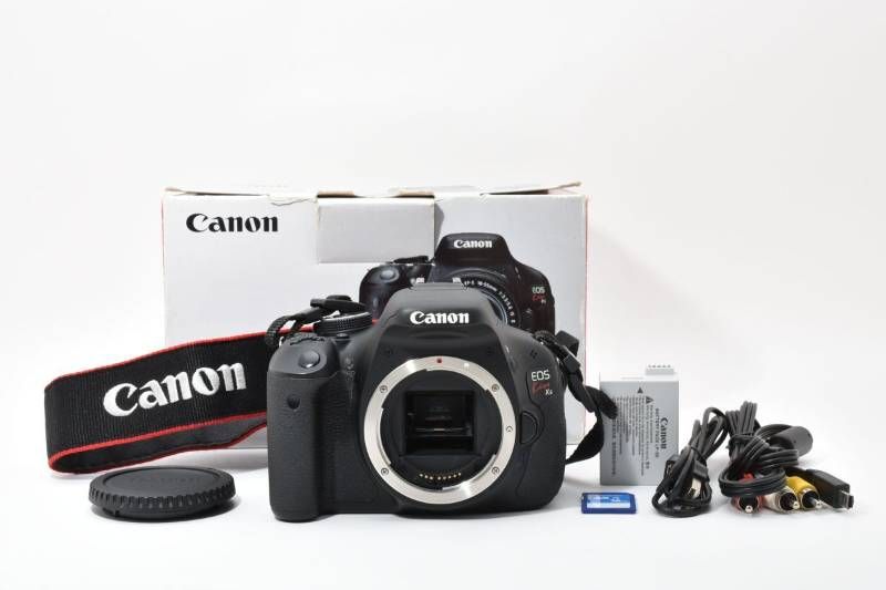 実用光学 箱あり Canon キャノン EOS KISS X 5 ボディ ショット数約2230回と少ない SDカード16 GB付 デジタル一眼カメラ 3963 6
