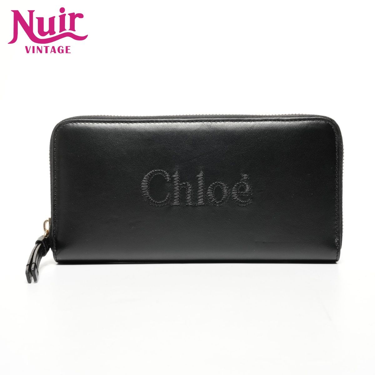 Chloe クロエ 長財布 レザー ラウンドジップ ロゴ【中古】 - メルカリ