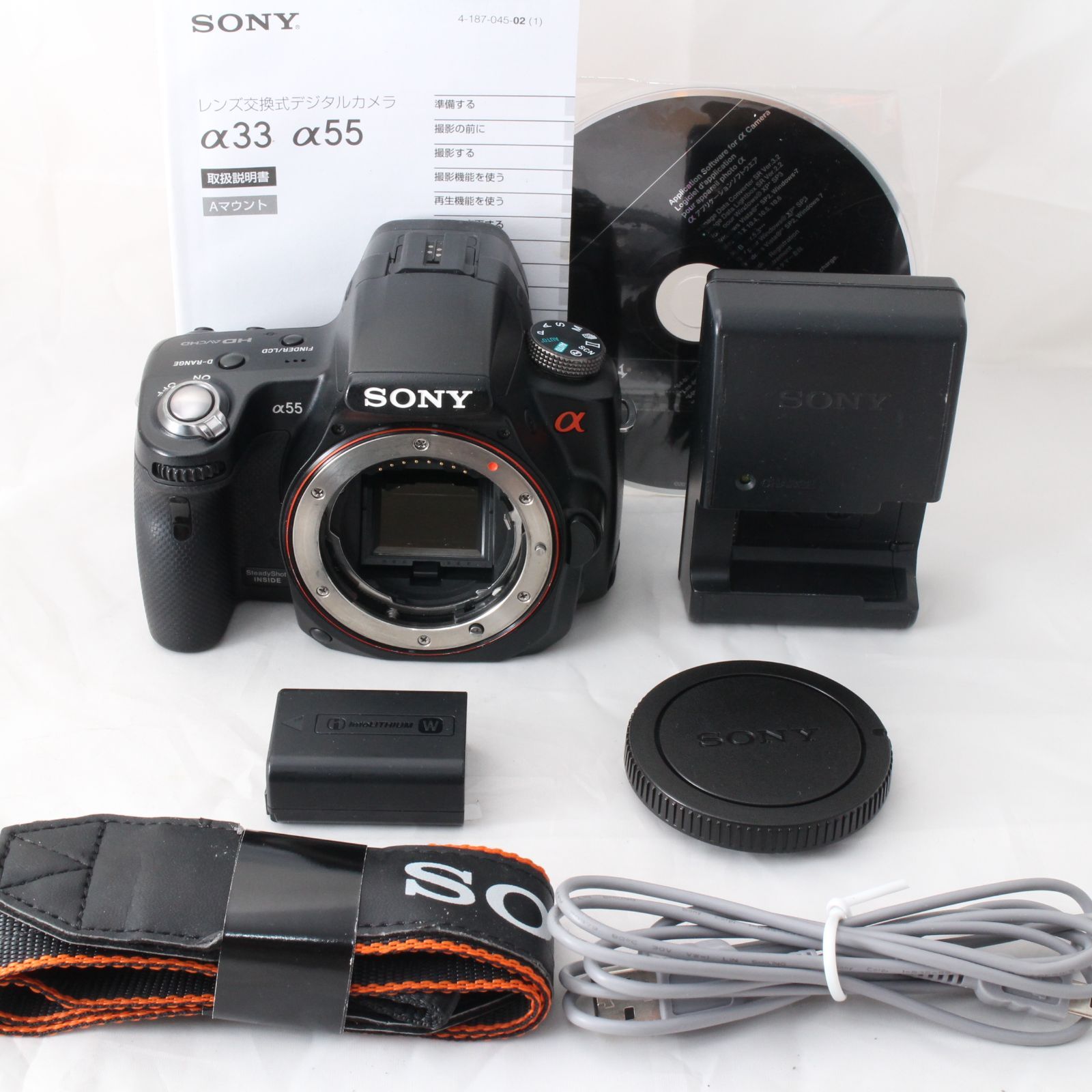 ☆良品☆ SONY デジタル一眼レフカメラ α55 ボディ ブラック SLT-A55V