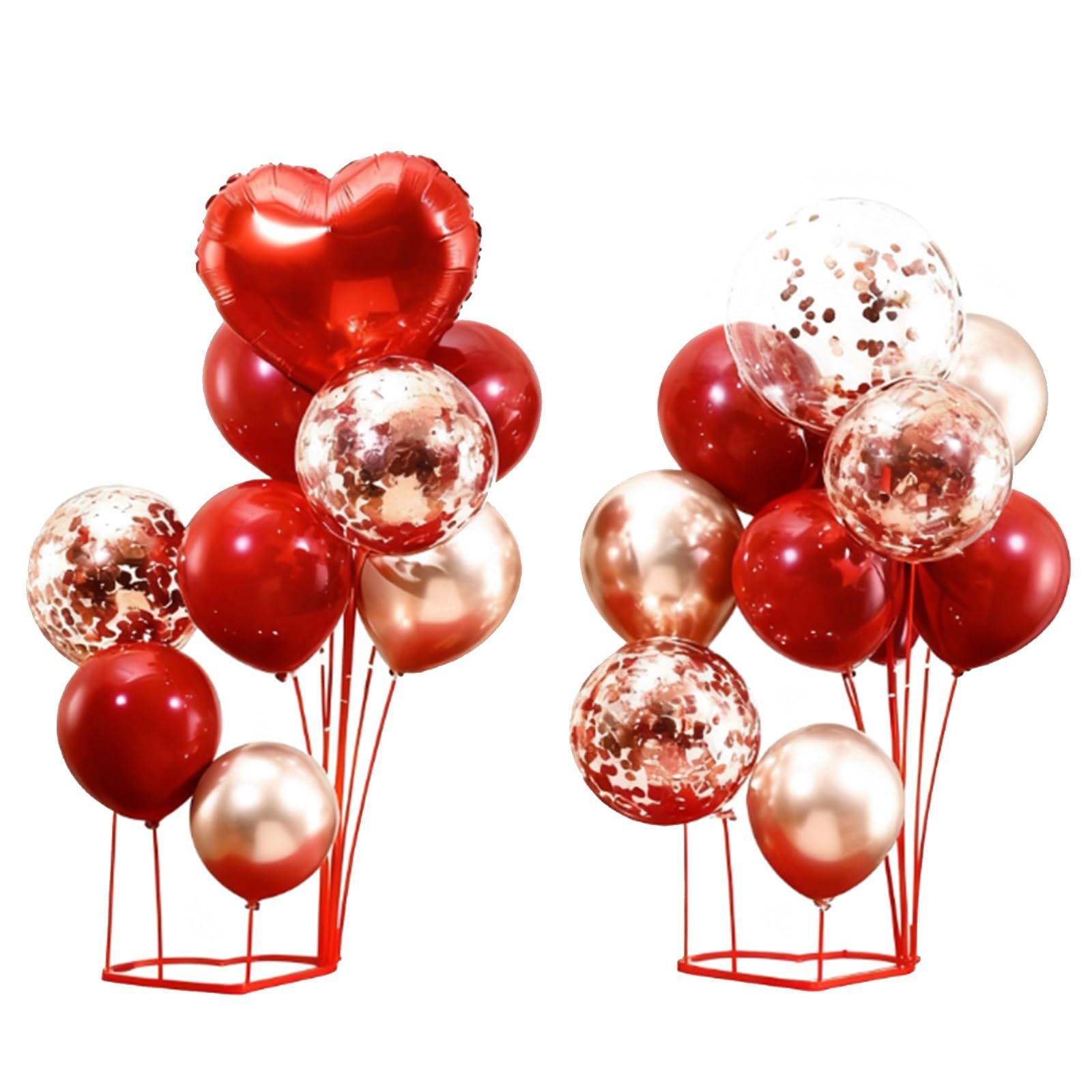 まもなく終了 結婚式 告白 プロポーズ 披露宴 バレンタインデー パーティー アルミバルーン ハート型 飾り付け 紙吹雪風船 店舗装飾 入り バルーン スタンド付き バレンタイン飾り